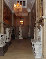 The Gallery with statues and memorial is stately and finely detailed, by Giac DellAccio